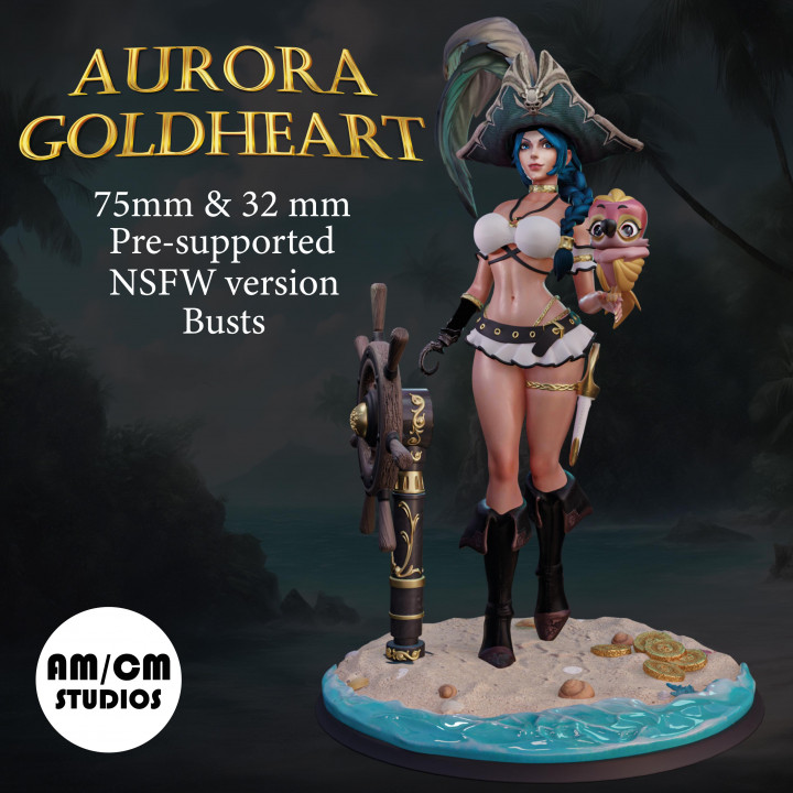 Aurora Goldheart Pin-Up (Commercial license)