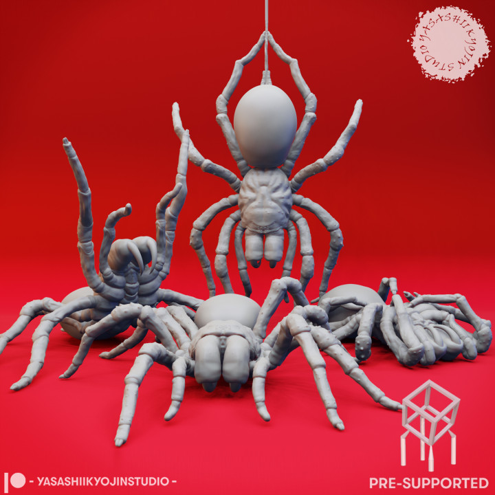 Giant Spider Cluster - Tabletop Miniature (Pre-Supported) image