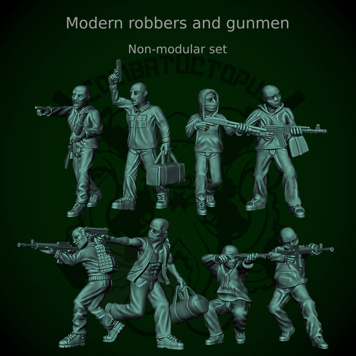 Modern robbers and gunmen - non-modular set image