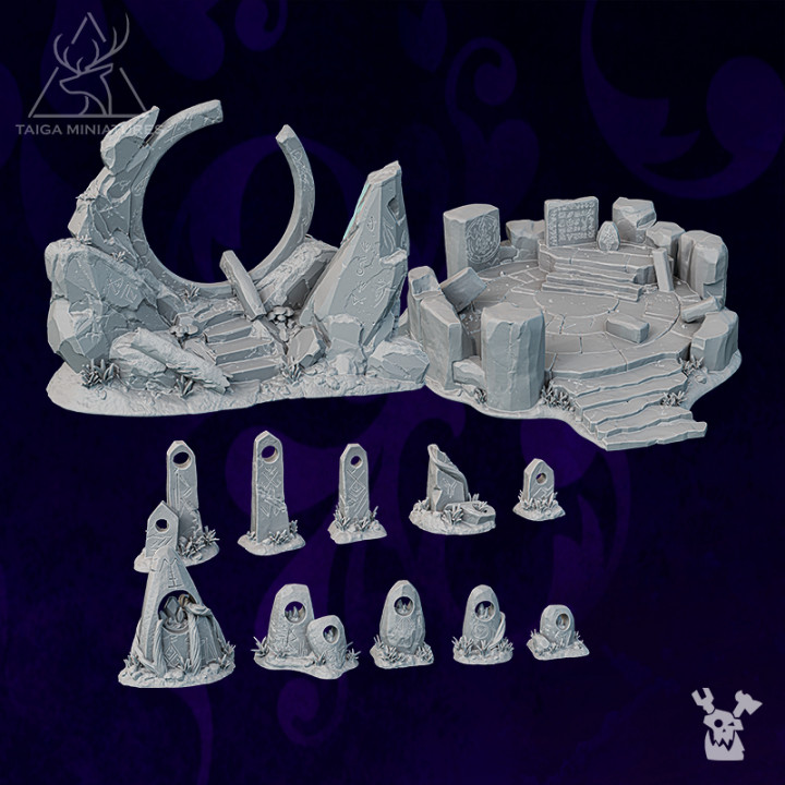 Ancient Civilisation Forest Ruins Terrain Set image