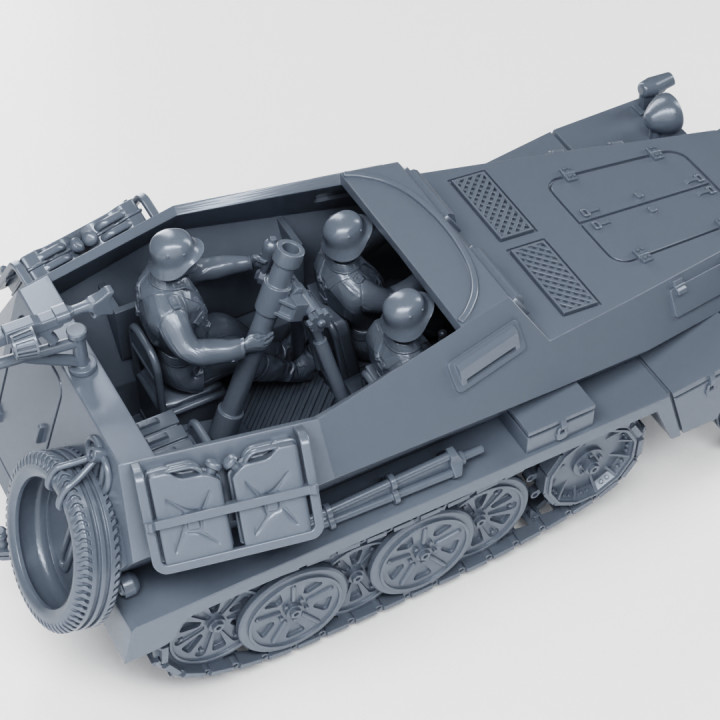 3D Printable Half-track Sd.Kfz.250/7 - 8cm Granatwerfer (mortar carrier ...