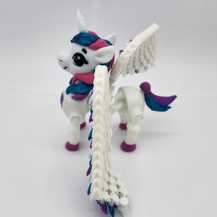 3D Printable Cute Flexi Unicorn Baby by Fillifuu