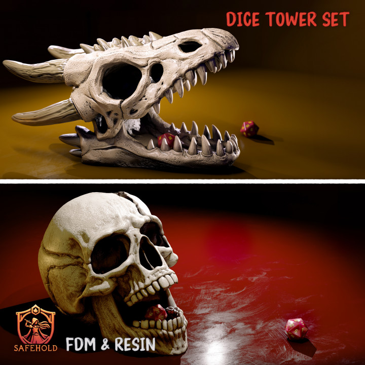 Skull Dice Tower Set image