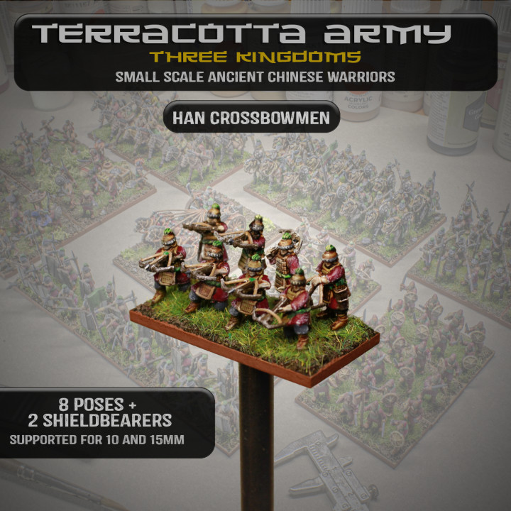 3D Printable Terracotta Army - Han Crossbowmen by The Gip