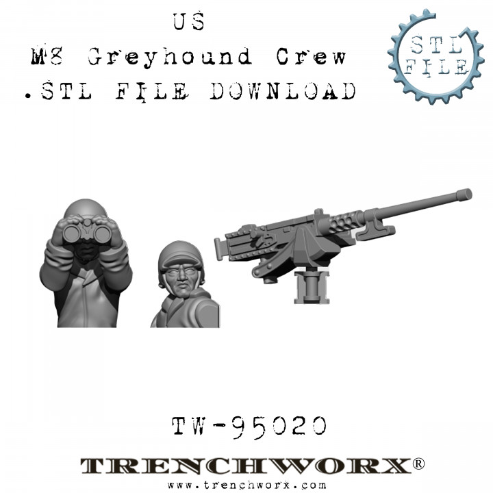 US M8 Greyhound Crew