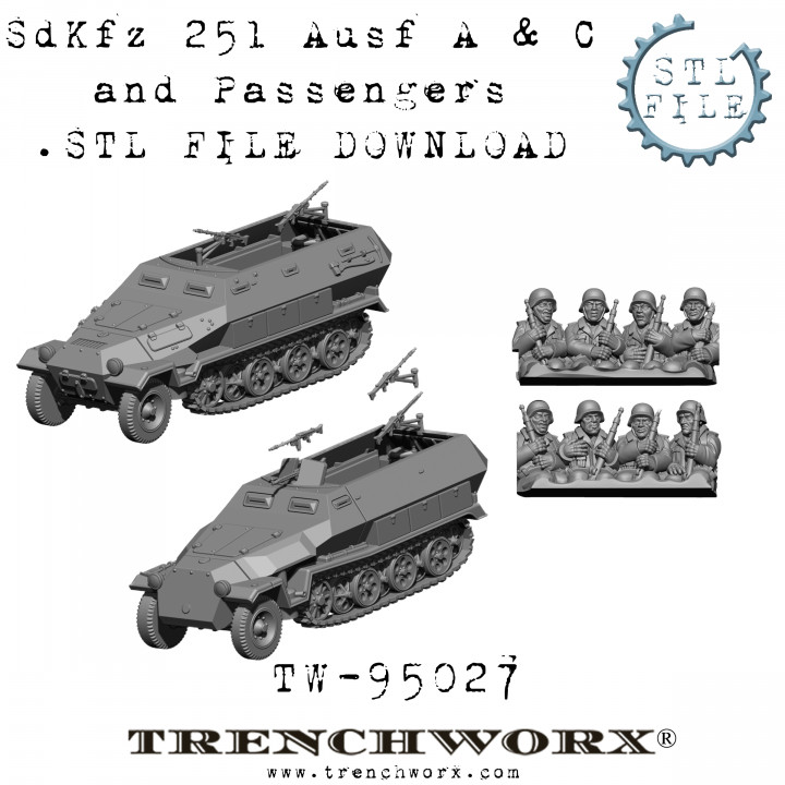 SdKfz 251 Ausf A & C Transports and Passengers image
