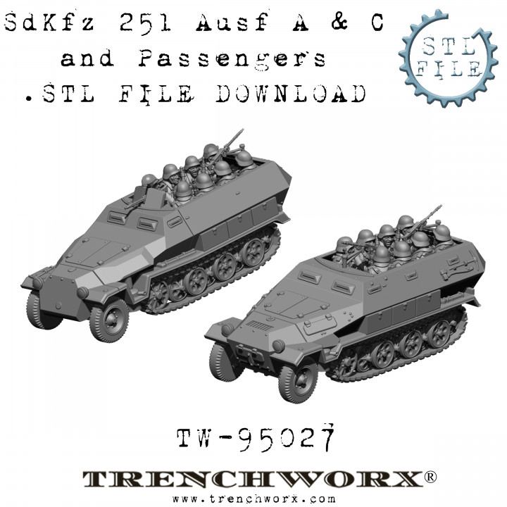 SdKfz 251 Ausf A & C Transports and Passengers image