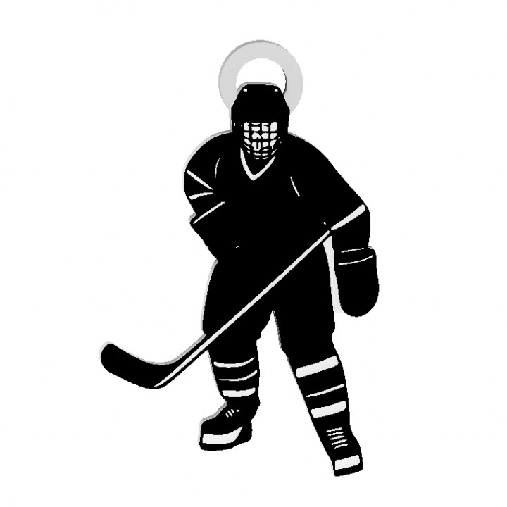 PREMIUM HOCKEY PLAYER KEYCHAIN / EARRINGS / NECKLACE image