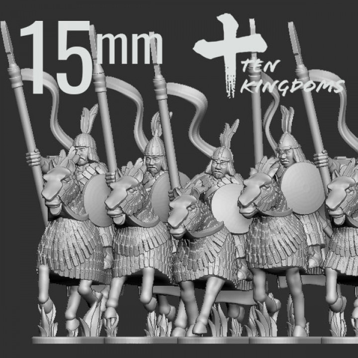 15mm Khitan-Liao Armoured Spear Armoured Horse image
