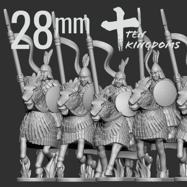 28mm Khitan-Liao Armoured Spear Armoured Horse image