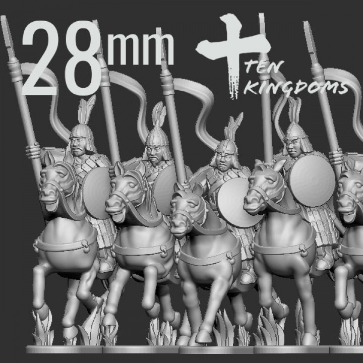 28mm Khitan-Liao Armoured Spear Horse image
