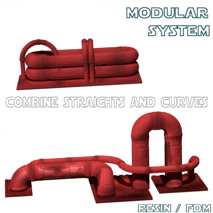 Modular system pipes