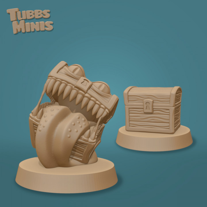 Chest Mimic - Classic Monster - Fantasy Miniature