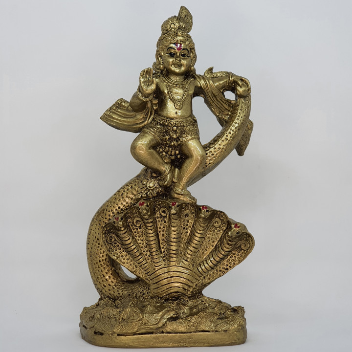 3D Printable Krishna's Divine Dance on Kalia the Snake by VedicFutura