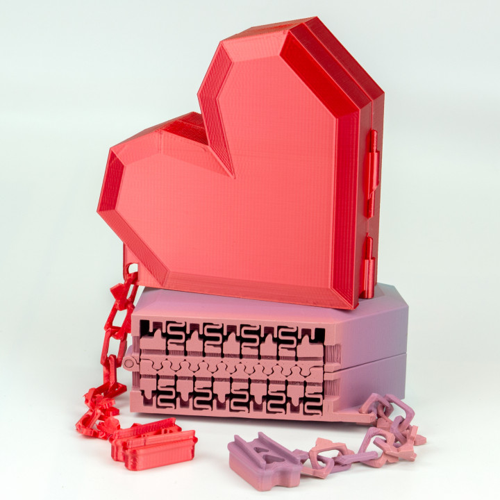 Heart Box With Working Zipper image
