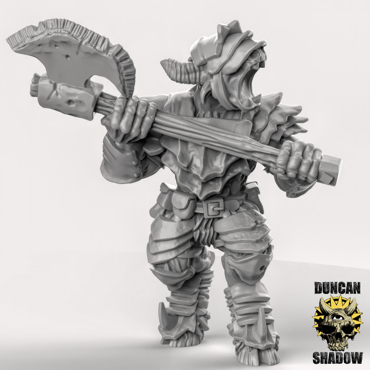 Armoured Beastmen with Great weapons (Pre Supported) image