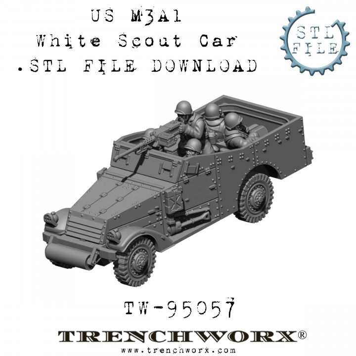 US M3A1 White Scout Car and Crew