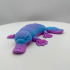 Platypus, Articulated fidget, Print-In-Place, Cute Animal print image