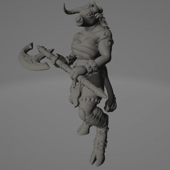 3D Printable Minotaur Lady (FREE) by Tanner Levi