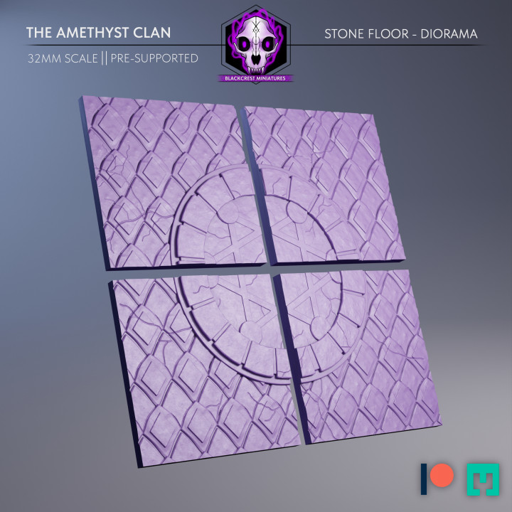 The Amethyst Clan | Stone Floor Diorama Base