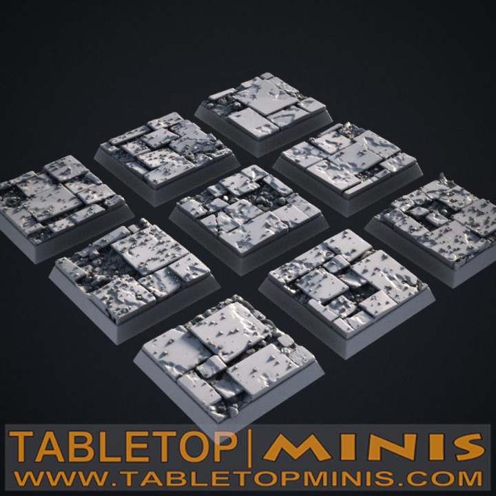 Broken Tiles 30x30mm Square Bases
