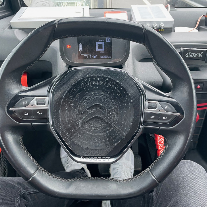 3D Printable Steering wheel peugeot 308 Airbag removal by Andrea Garbin