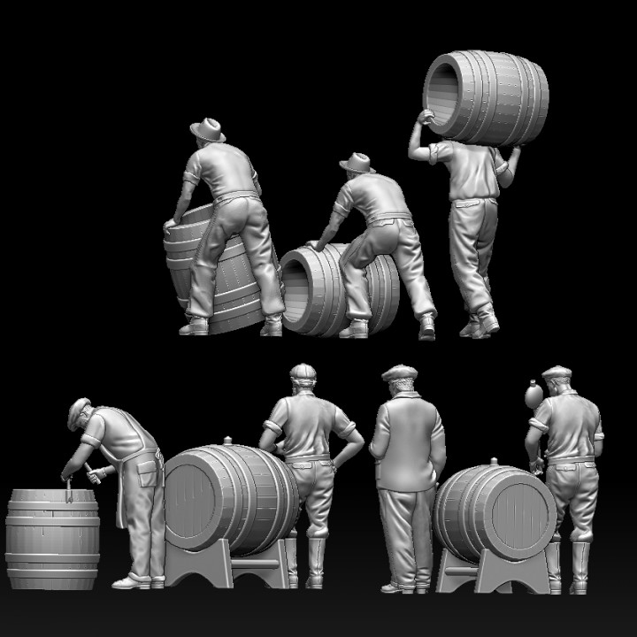 3D Printable Workers By Tishchenkov Dmitrii