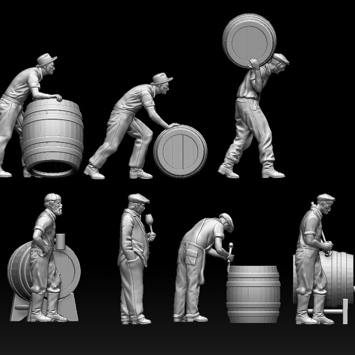 3D Printable Workers By Tishchenkov Dmitrii