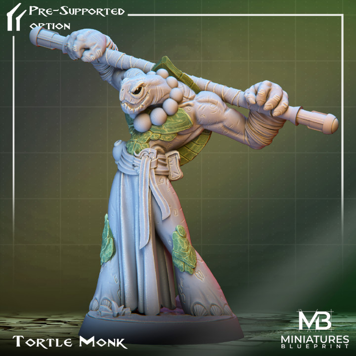 3D Printable Tortle Monk by Miniatures Blueprint