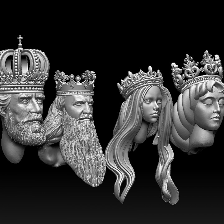 3d Printable King Prince Queen By Tishchenkov Dmitrii