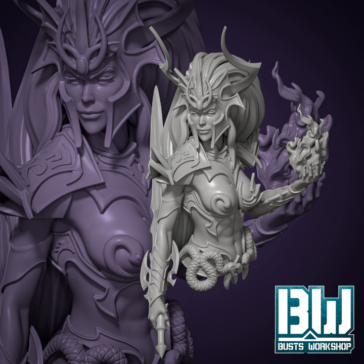 Dark Elves Queen (55mm Bust)