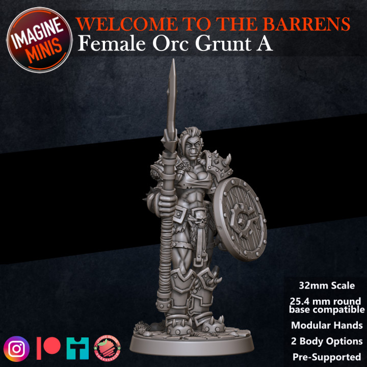 Welcome to the Barrens - Female Orc Grunt A image