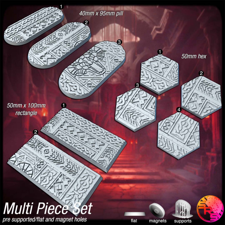 3D Printable Dwarven Keep Bases (Expansion) by SRS Studios