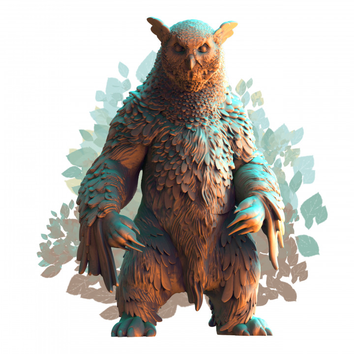 Owl Beast Standing Pose 1 (pre-supported) image