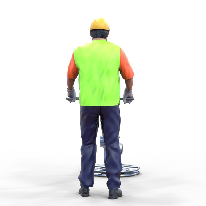 N12 Construction worker troweling tool image