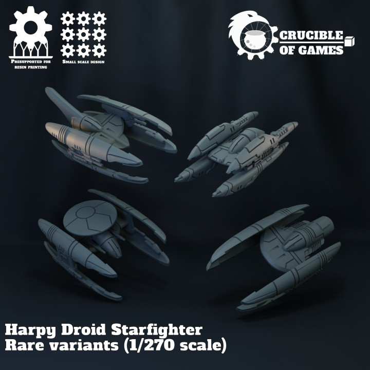 Harpy Droid Starfighter Rare Variants (1/270 scale)