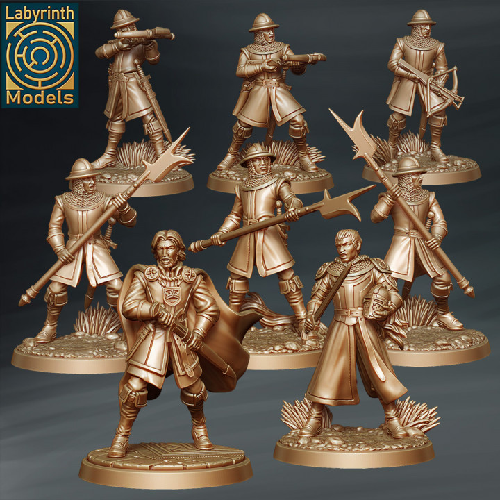 Sheriff of Nottingham and Guards - 32mm scale image