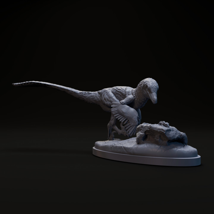 Velociraptor encounter 1-20 scale pre-supported dinosaur