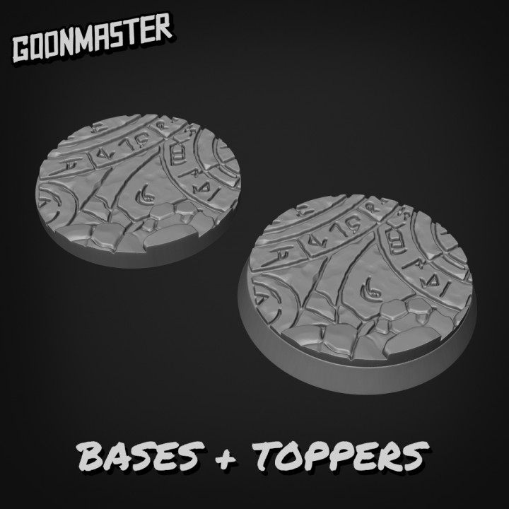 Occult Circle Carving Bases /Toppers 25mm Round x 10 image