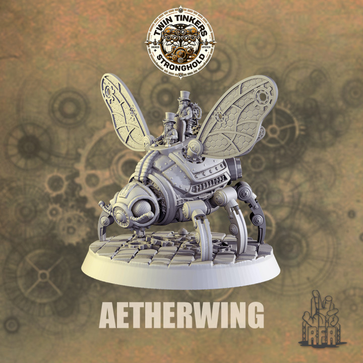 Mounted Aetherwing - Tabletop miniature (Pre-Supported) image