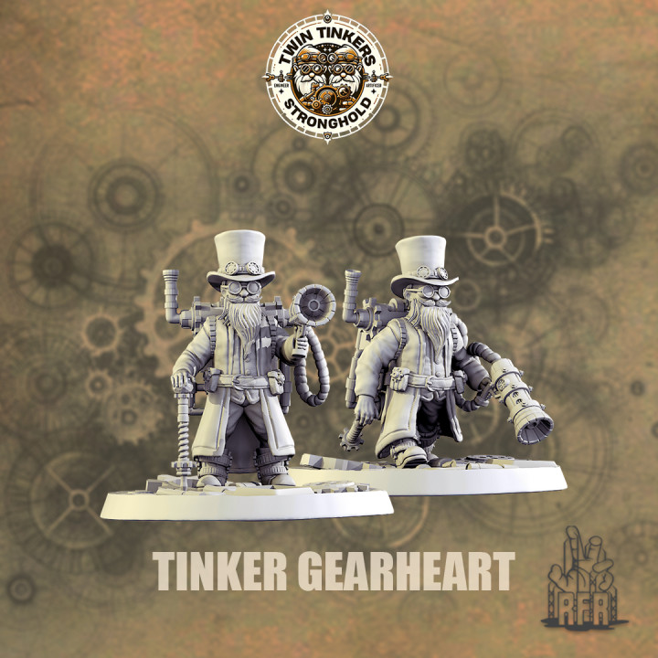 Tinker Gearheart - Tabletop miniature (Pre-Supported)