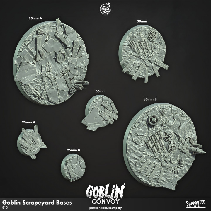 Goblin Scrapeyard Bases (Pre-Supported) image
