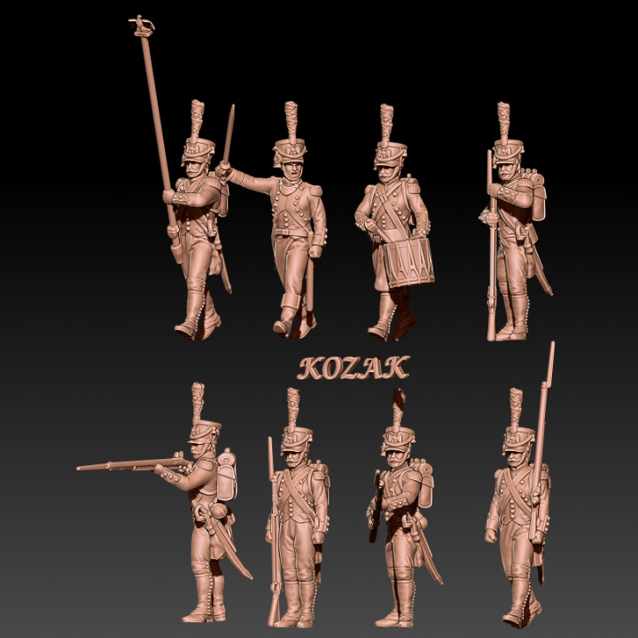 Napoleonic french grenadiers in shako set 1