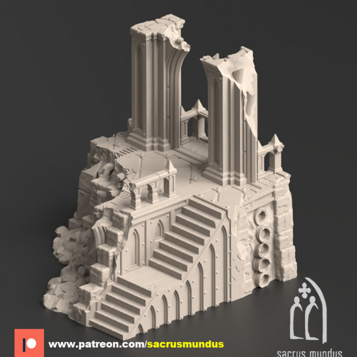 3D Printable Divine Bastion, a Failed Arcology by Sacrusmundus