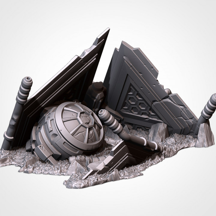 3D Printable CRASHED SPACESHIPS by Txarli Factory