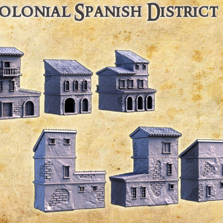 3D Printable Colonial Spanish District - Tabletop Terrain - 28 MM by ...