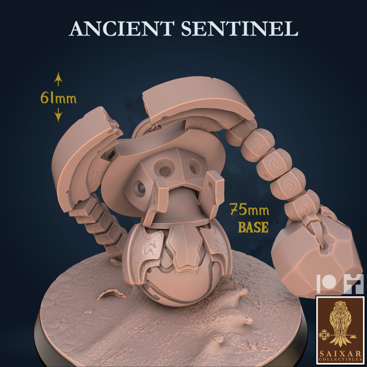 3D Printable Ancient Sentinel by Saixar Collectibles