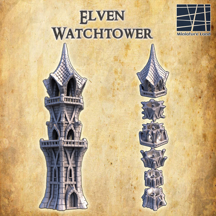 Elven Watchtower - Tabletop Terrain - 28 MM