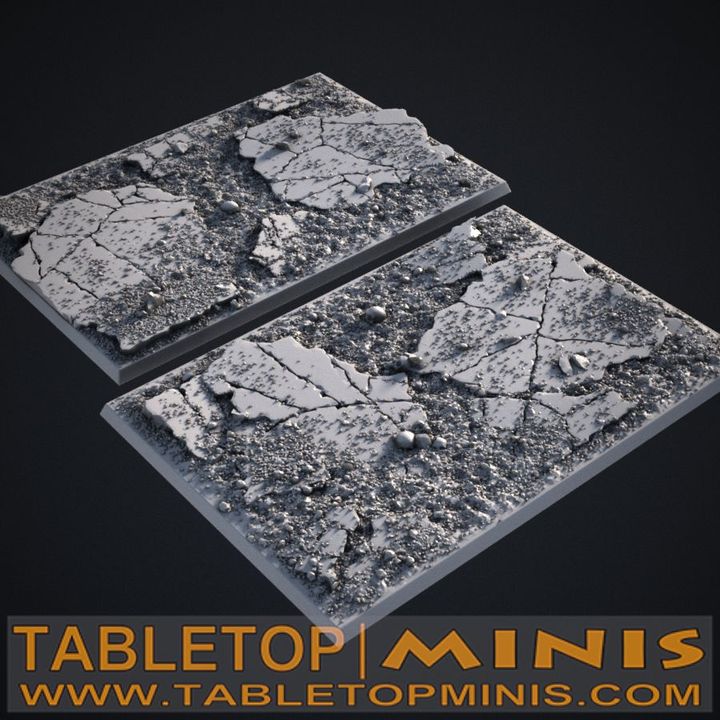 Cracked Earth 100mm x 150mm Square Bases
