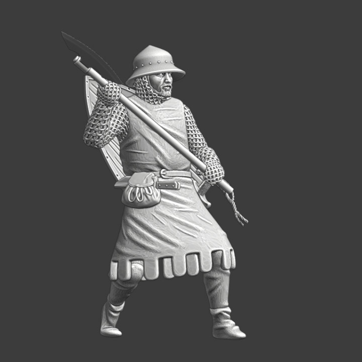 Medieval infantry with great axe image